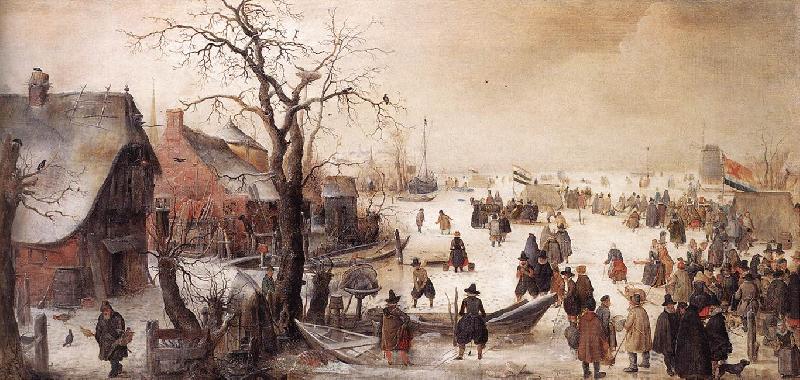 AVERCAMP, Hendrick Winter Scene on a Canal  ggg oil painting image